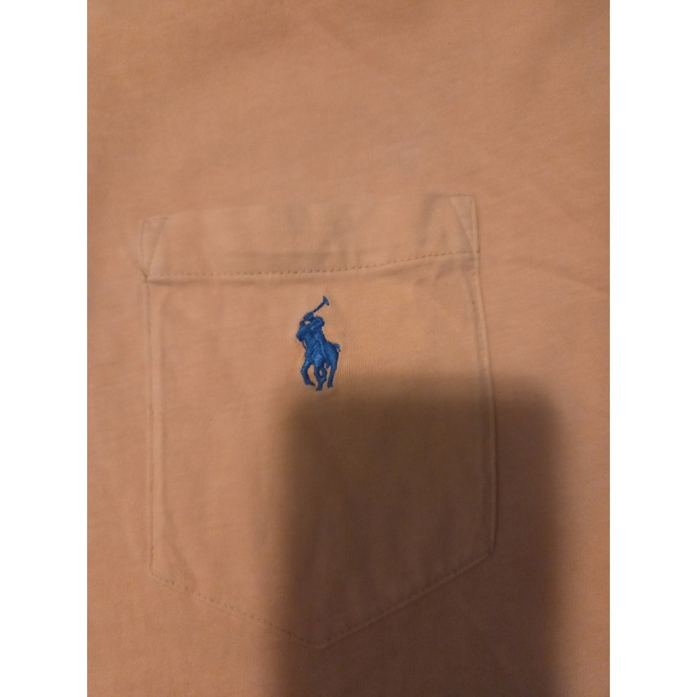 Polo Ralph Lauren Crew Neck Pocket Tee Orange Peach Size L - Picture 2 of 4